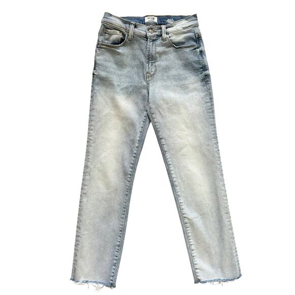 Kensie Jeans Women Size 4/27 4 Blue Allie High Rise Slim Straight raw hem 1260 - Picture 1 of 11